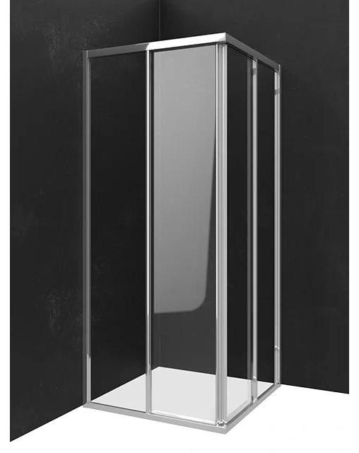 Palme Eckeinstiegshälfte, DRIVE 1.0, 885×2000mm, 2-teilig, ESG, Alusilber, 1 Stk.
