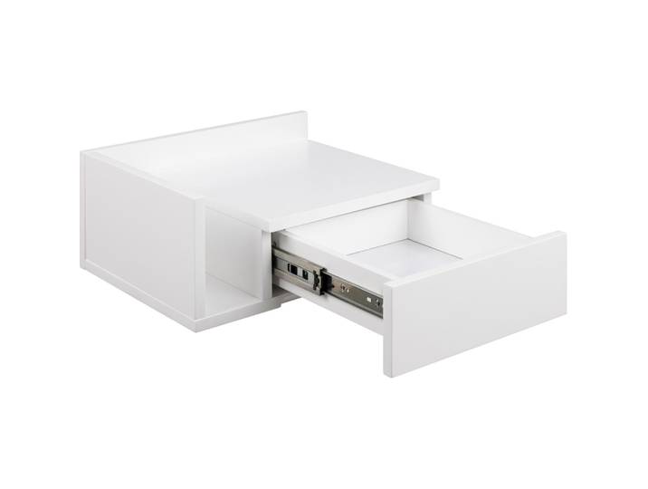 AC Design Furniture Nachttisch AC Design Weiss glanz Eiche B 40 cm H 16.5 cm - Nachttisch