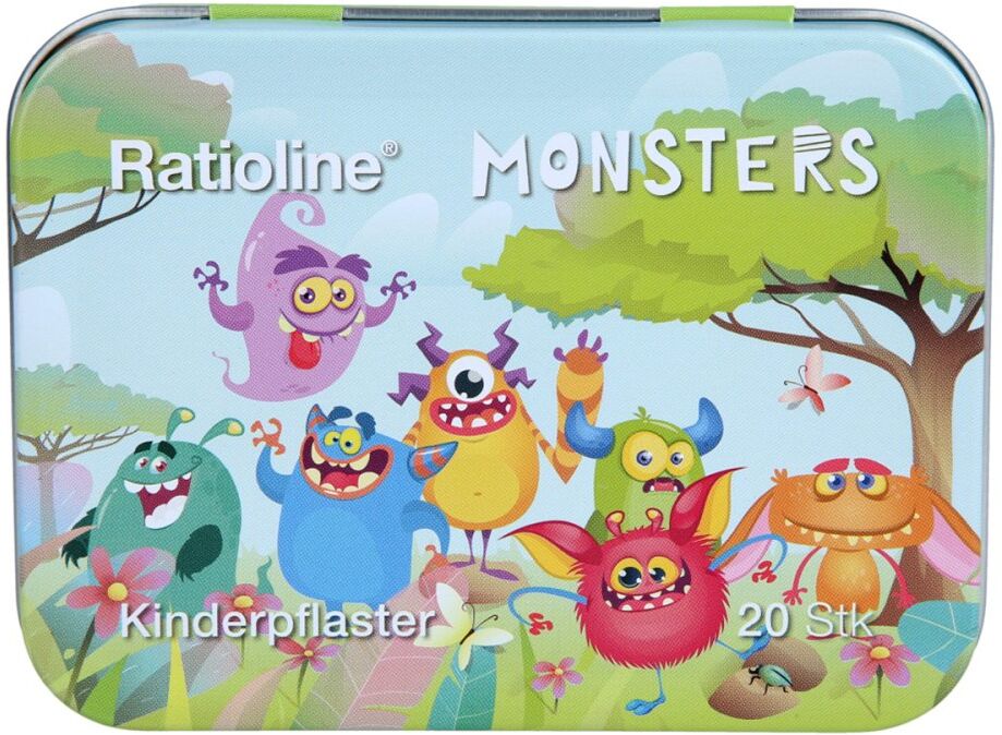 Ratioline Kinderpflaster Strips 3 Größen Blechbox