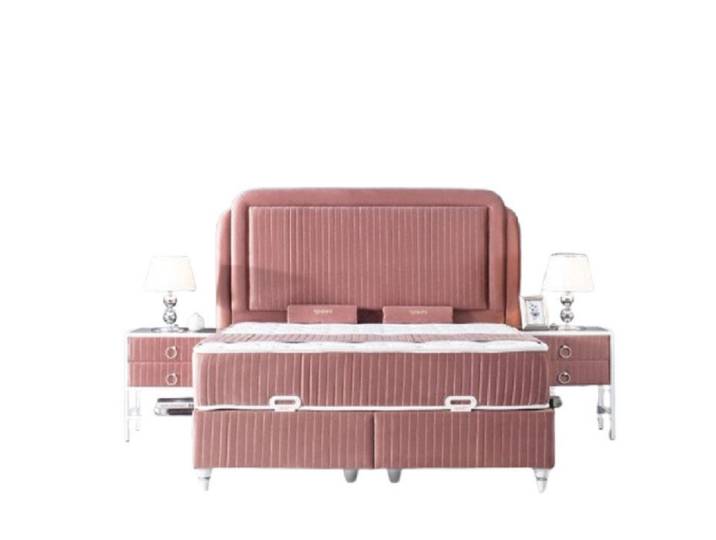 Xlmoebel Nachttisch Rosa Nachttisch mit elegantem Design und praktischem Stauraum (Nachttisch, 1-St., Nachttisch), Hergestellt in Europa