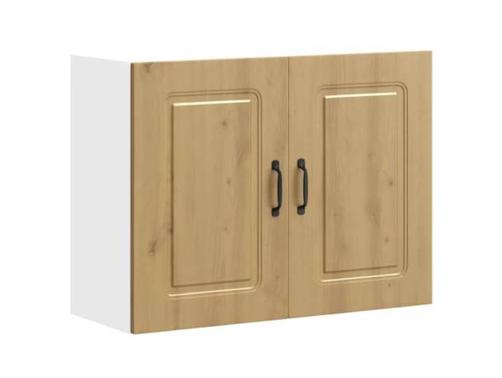 Helloshop26 Wandschrank für die Küche, 80 x 31 x 60 cm, moderner Stil, aus Holz, Eiche, handwerklich gefertigt, 02_0050001