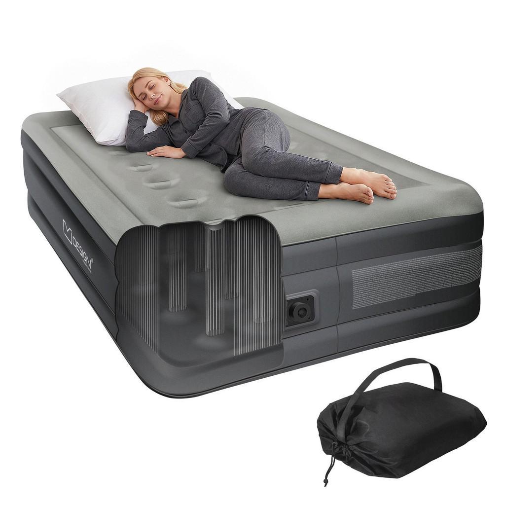 Ml-Design Luftbett, Grau, Textil, Rechteckig, 97x196 cm, TÜV Rheinland, Schlafzimmer, Betten, Gästebetten, Luftbetten