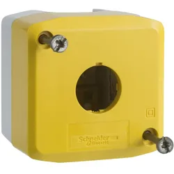 Schneider Electric XALK01 Leergehäuse, Harmony XALK, Kunststoff, hellgrau, gelb, 1 Bohrung, 22mm