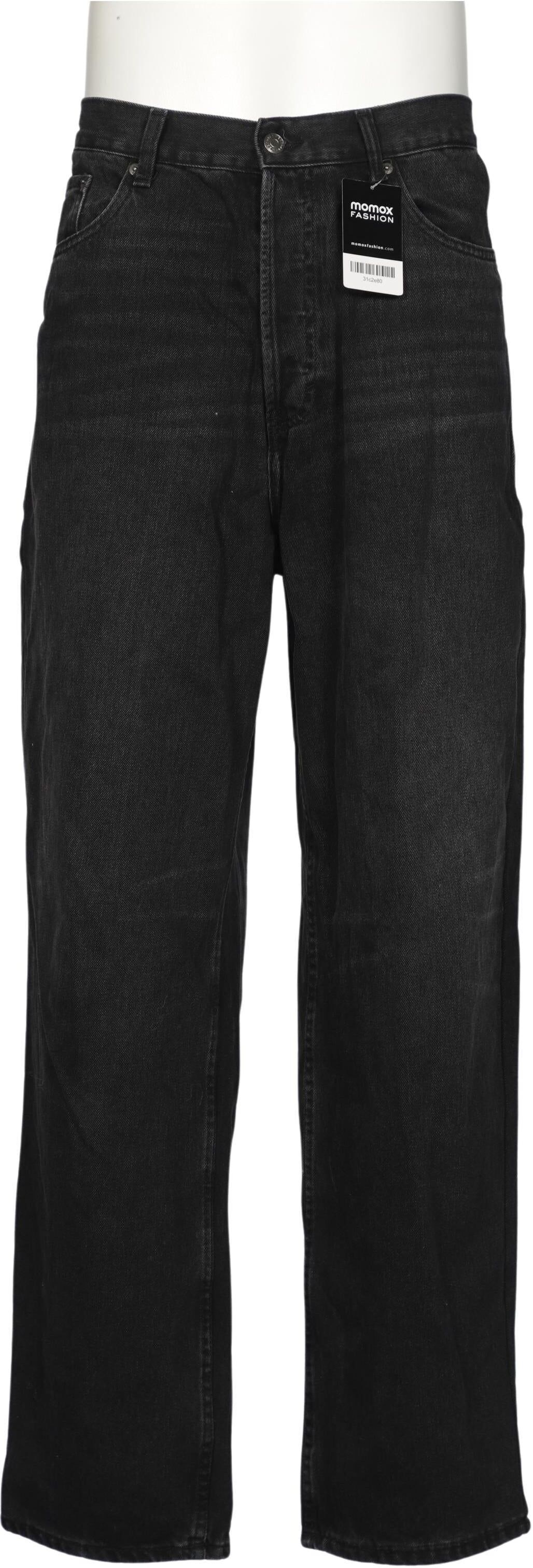 Weekday Herren Jeans, Schwarz, Gr. W34, Baumwolle - Second Hand
