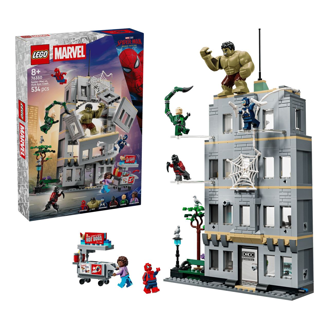 LEGO Marvel 76350 Super Heroes Großer Showdown: Spider-Man vs. Hulk