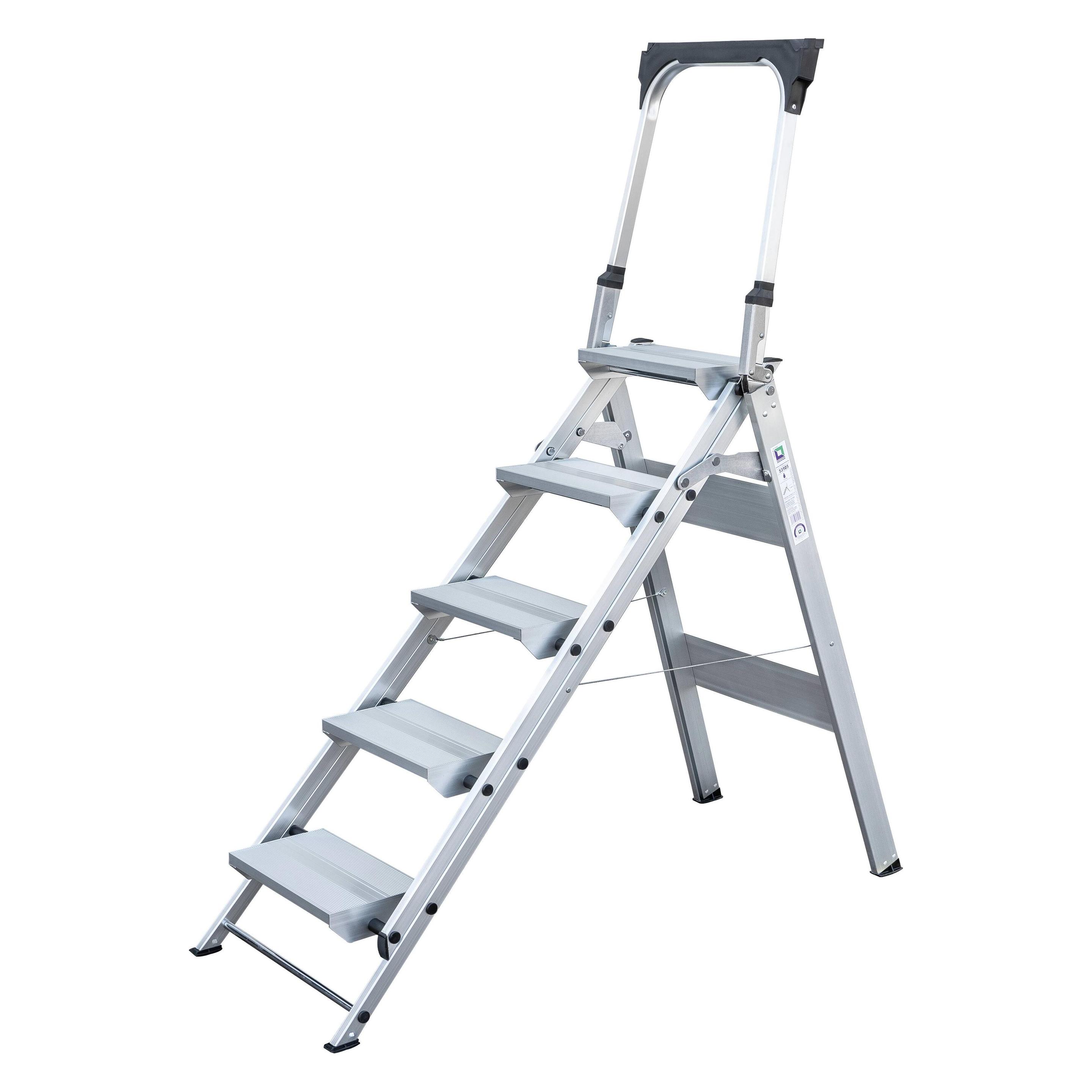 Munk Klapptreppe mit Haltebügel 5 Stufen (Stehleiter, 139 cm) (053105)