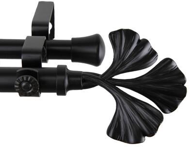 InStyleDesign Luck Adjustable Black Double Curtain Rod