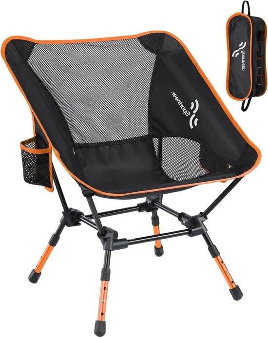Sportneer Opvouwbare campingstoel voor volwassenen – Verstelbare strandstoel voor tuin en outdoor