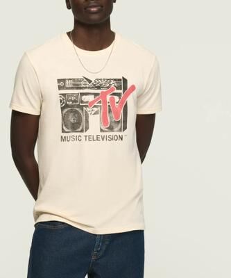Lucky Brand Mtv Boom Box Tee - Men's Clothing Tops Shirts Tee Graphic T Shirts in New Birch, Size S