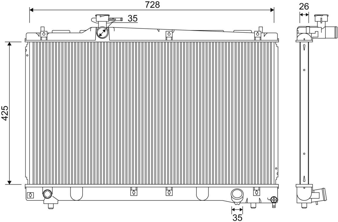 Valeo Kühler, Motorkühlung 701348 Für Toyota