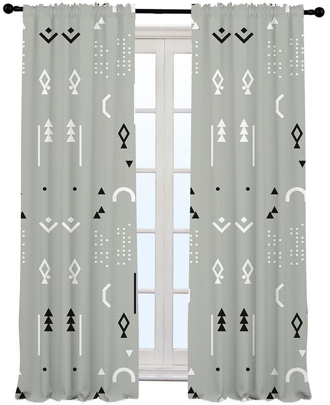 Bloomsbury Market Arawn Semi Sheer Curtain Single Panel Grey 140cm Width x 175cm Drop