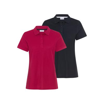 Poloshirt EASTWIND, Damen, Gr. 32/34, bunt (marine, beere), Obermaterial: 100% Baumwolle, clean, gepflegt, unifarben, Basic, figurumspielend hüftbedeckend, Shirts, figurumspielende Passform, Polokragen, Basic-Stil