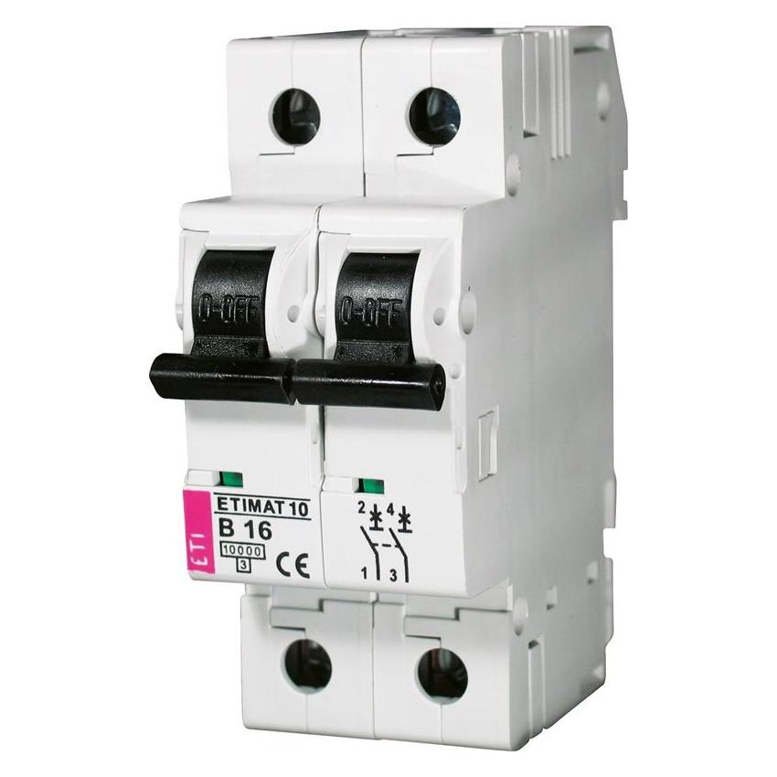 Eti Polam Überstromschutzschalter 2P C 16A 10kA AC ETIMAT10 (002133716) (002133716)