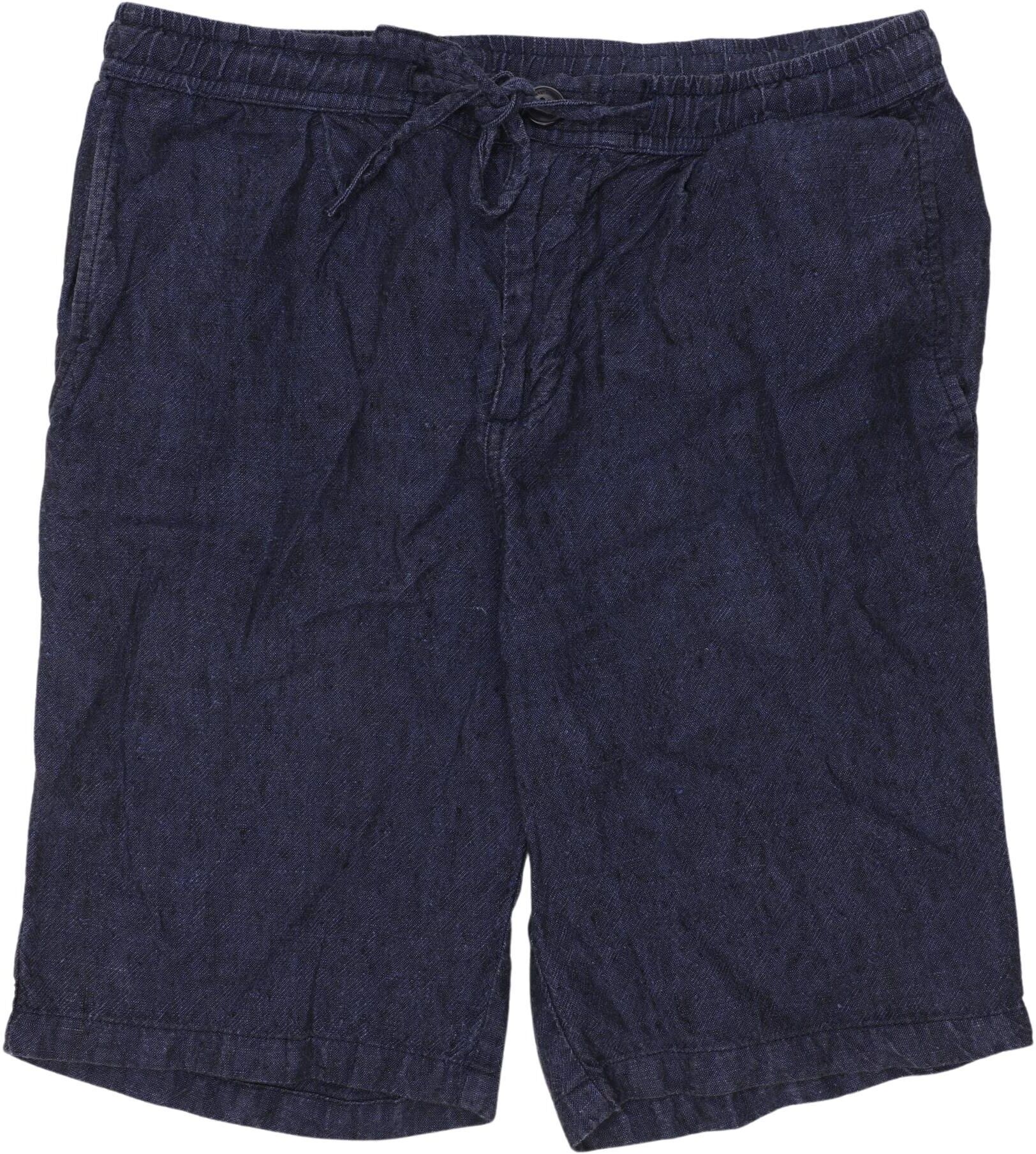 Knowledge Cotton Apparel Herren Shorts, Marineblau, Gr. M, Leinen - Second Hand