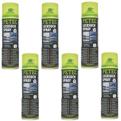 Petec Lecksuchspray - 360 Grad Ventil im Set - 6 Stück - 70750