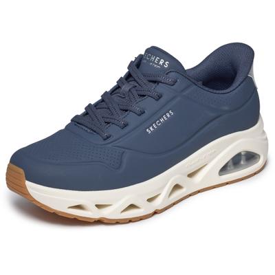 Slip-On Sneaker SKECHERS "UNO GLIDE-STEP-GLIDE ON AIR", Damen, Gr. 37, Textil, blau (navy), Lederimitat, Schuhe, Schlupfschuh, Halbschuh, Freizeitschuh mit Luftkissendämpfung