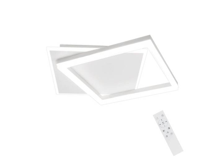 ZMH Led-Deckenleuchte Daniela Weiß Metall 44/40/6 cm, LED integrated, 40x6x44 cm, Lampen & Leuchten, LED Beleuchtung, LED-Deckenleuchten