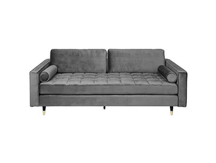 invicta INTERIOR Elegantes Design Sofa Cozy Velvet 220cm grau Samt Federkern 3er-Sofa Couch