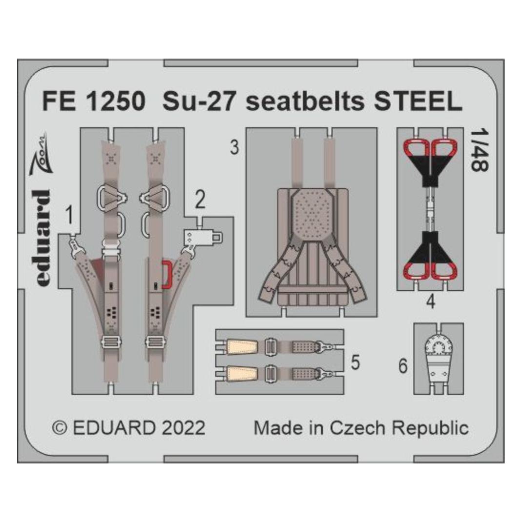 Eduard Su-27 seatbelts STEEL for GREAT WALL HOBBY (FE1250)