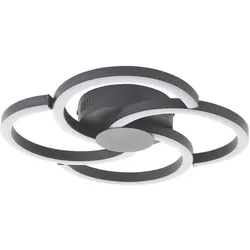 Brilliant, Deckenleuchte, LED Deckenlampe, 34 cm, 2300 lm, 3000 K, Aluminium, schwarz (2300 lm)