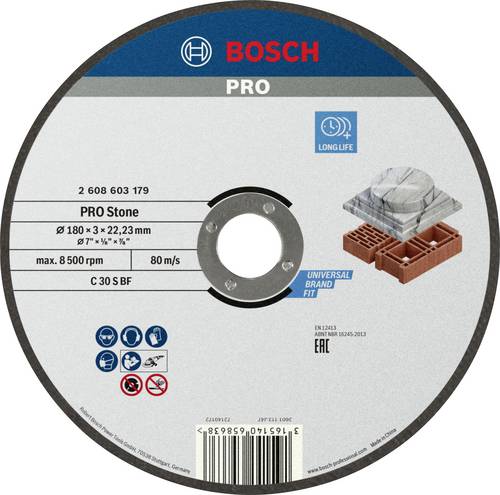 Bosch Accessories 2608603179 2608603179 Trennscheibe gerade 180mm Stein