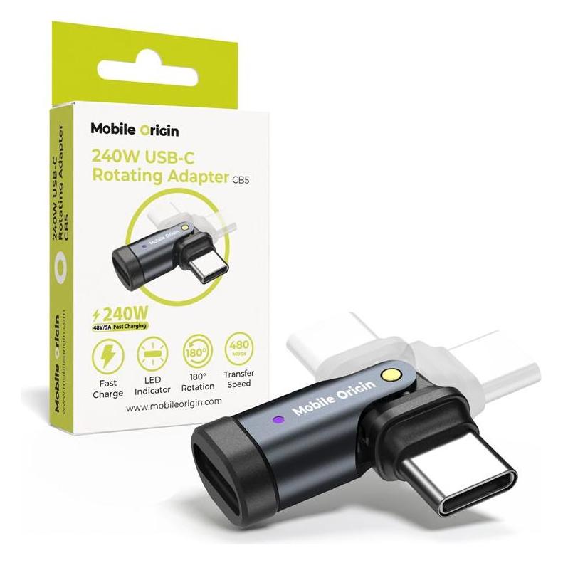 Mobile Origin 240W USB-C Rotation Adapter CB5 (USB-C) (MO-240WRA-CB5)