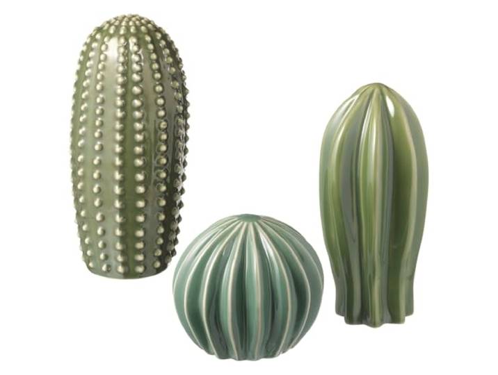 IKEA Lot de 3 décorations en céramique Vert\, Petit