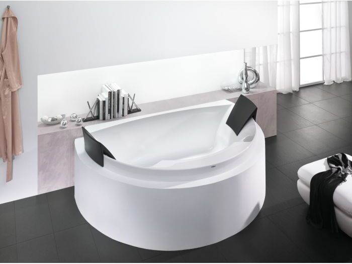 Hoesch Aviva Badewanne 6618.010 180x118,5 cm, weiss, halbrund
