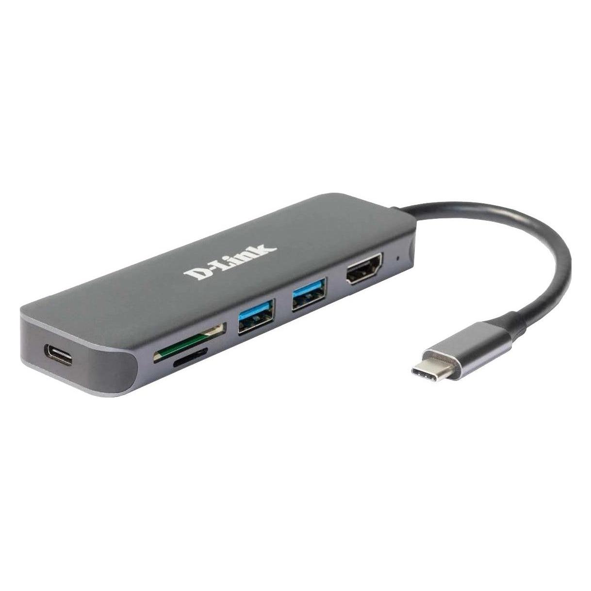 D-Link HUB USB DUB-2327 6-in-1 USB-C Hub mit HDMI (USB-C, 6 Ports) (DUB-2327)