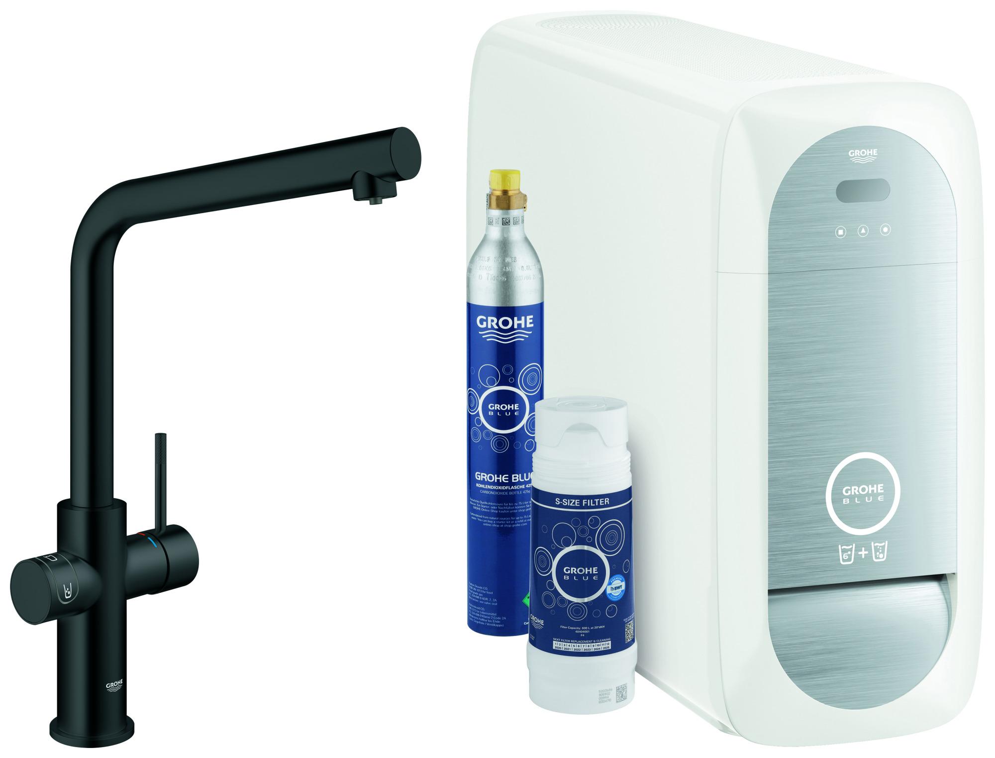 GROHE Blue Home, Standard, Schwarz, Hebelgriffe, Einzelbild, Typ L, Keramik