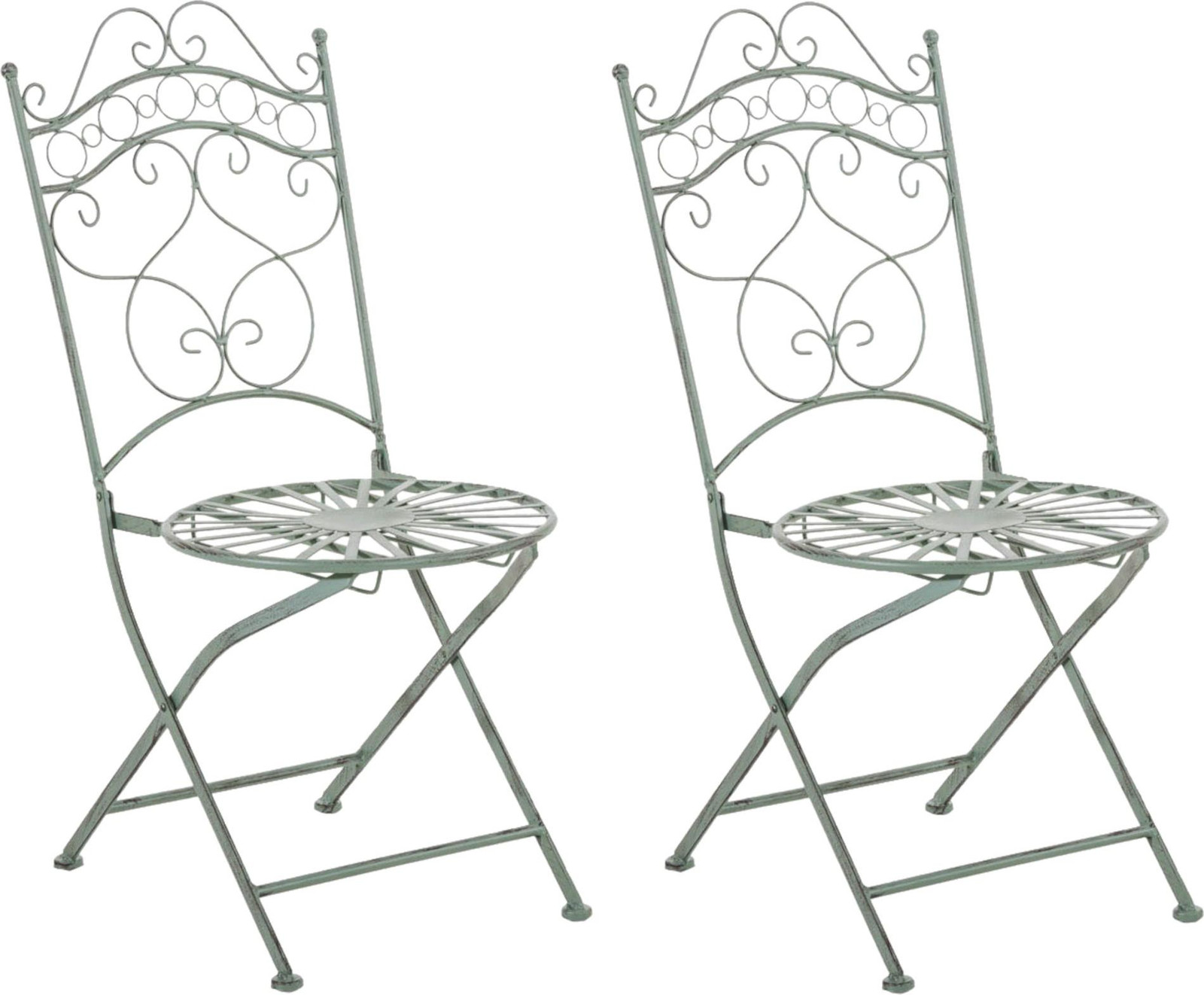 CLP Indra handgemaakte tuinstoelen van ijzer, wit