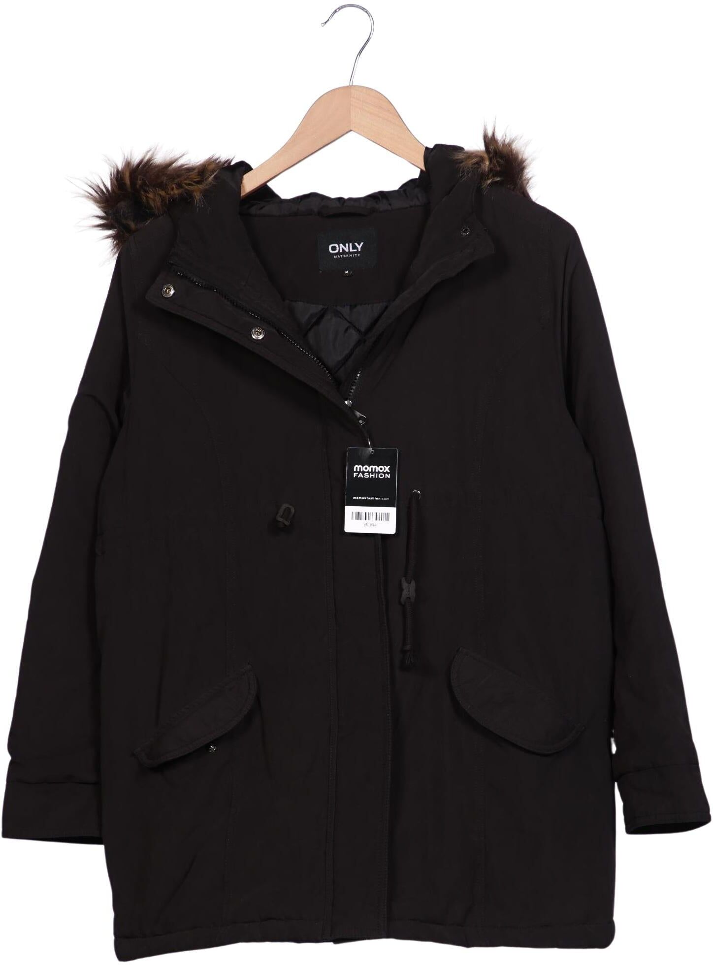 Only Maternity Damen Mantel, Schwarz, Gr. M, Synthetik - Second Hand