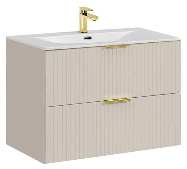 Badkamerset NOXERA 80 cm – Congo bruin – Inclusief keramische wastafel