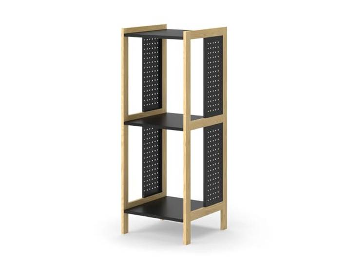 Vicco Standregal Elvia, Schwarz, 40 x 107 cm zur Aufbewahrung von Akten, Ordnern und Büchern geeignet