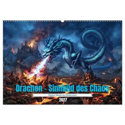 Drachen - Sinnbild des Chaos (Wandkalender 2027 DIN A2 quer), CALVENDO Monatskalender