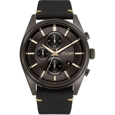 Chronograph JOOP, schwarz, Armbanduhren, Herren, Chronograph, Armbanduhr, Quarzuhr, Herrenuhr, Stoppfunktion, Lederarmband