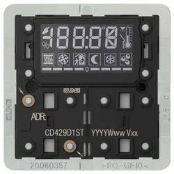 Jung CD429D1ST KNX Raumcontroller-Modul, 3fach, F40, Secure, Serie CD CD 429 D 1ST