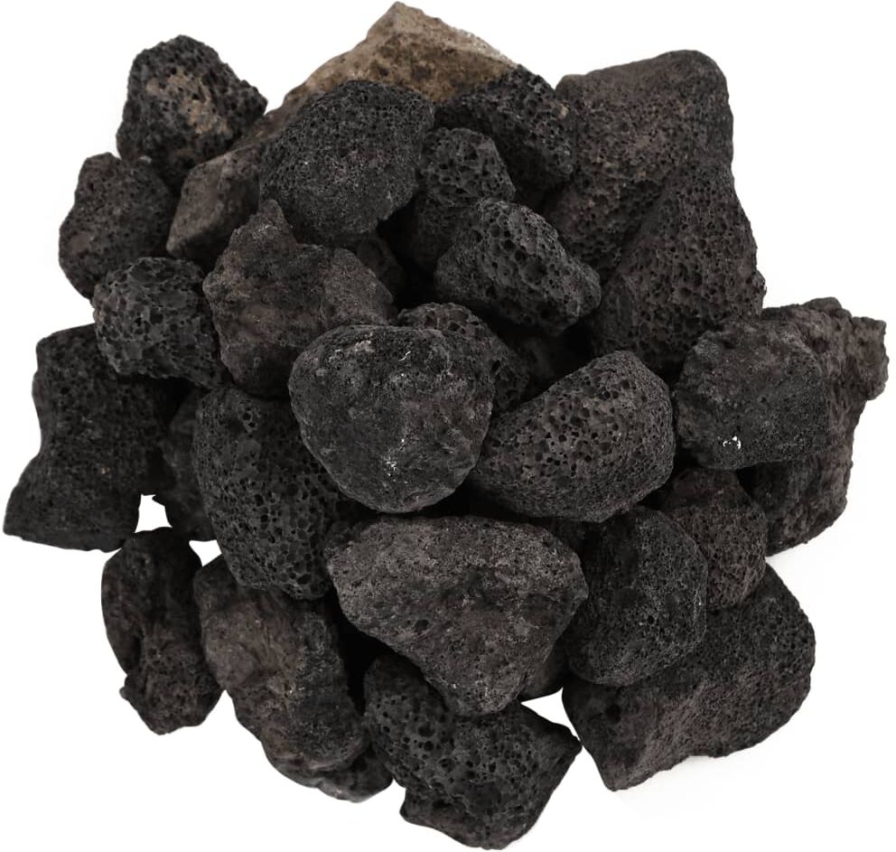 vidaXL Roches volcaniques 25 kg noir 3-5 cm