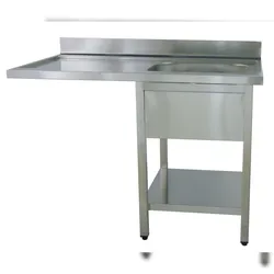 KBS Gastrotechnik Spülcenter B 120cm - 1 Becken rechts - mit glatter Ablagefläche