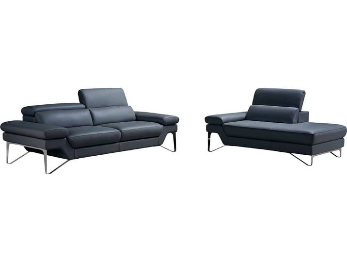 Egoitaliano Polstergarnitur Princess Design und Sitzkomfort im Einklang, bequem und hochwertig, Set aus 2,5 Sitzer und freitehende Ottomane, Kopfstützen verstellbar