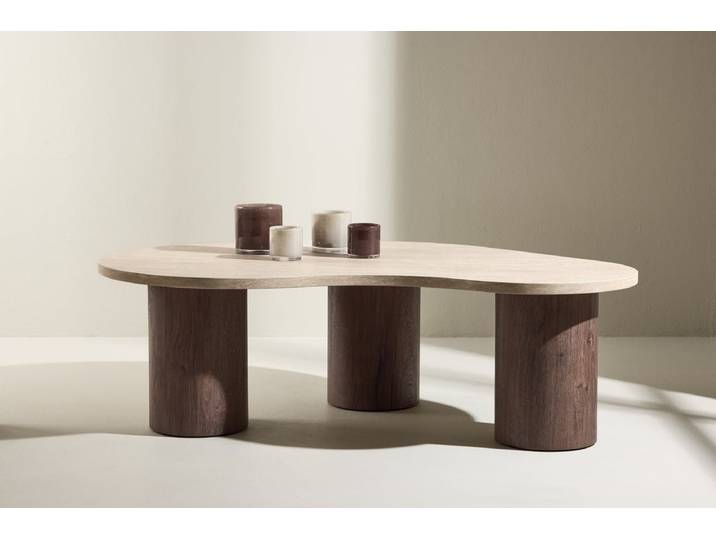 Couchtisch Benora - in Holzoptik - Beige-Braun - Luxusbetten24