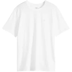 Levi's Herren T-Shirt - Icon Tee, Rundhals, Baumwolle, einfarbig Weiß / L