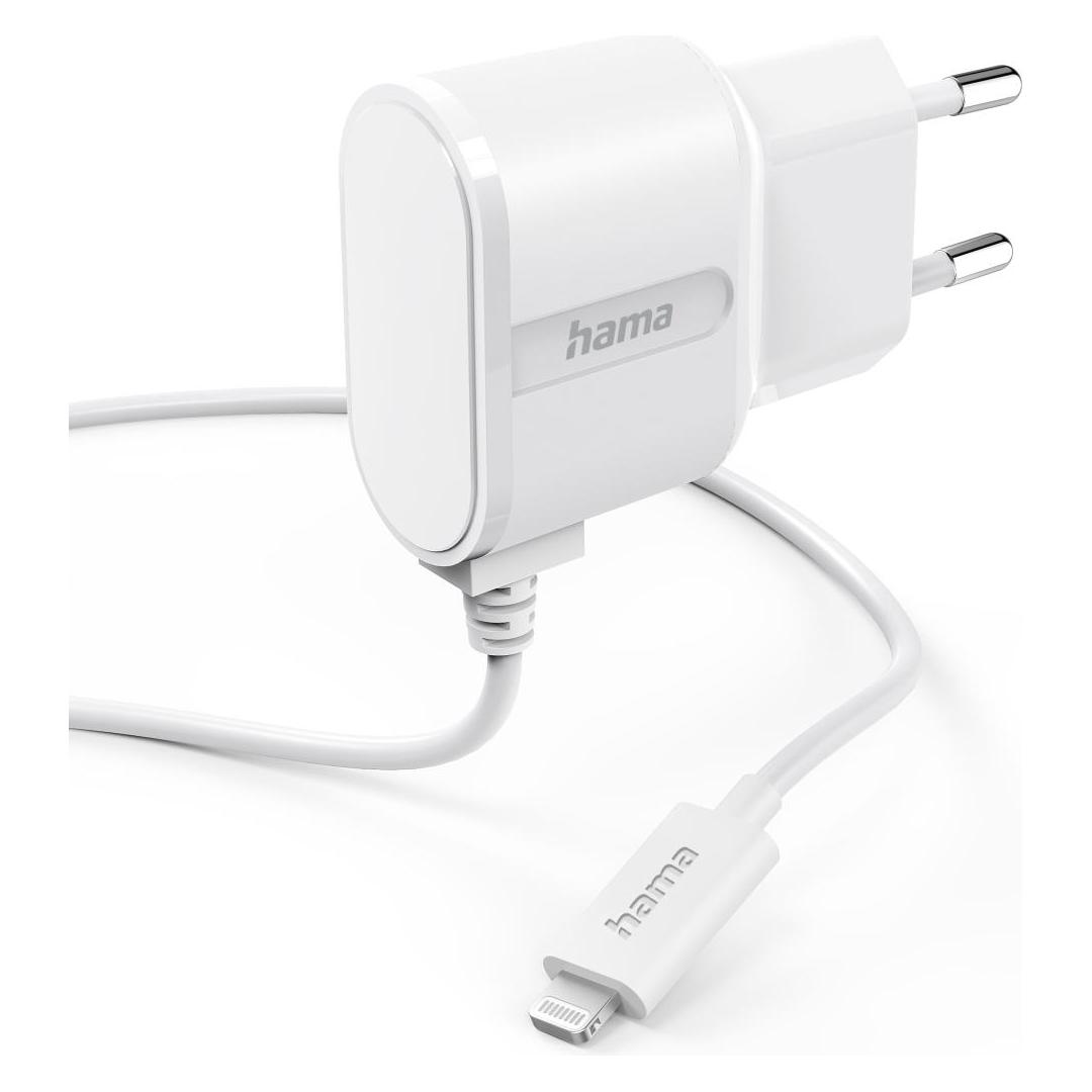 Hama Ladegerät mit Lightning-Anschluss, 5 W, 1,0 m, Weiss (5 W, 1 Port) (00201616)