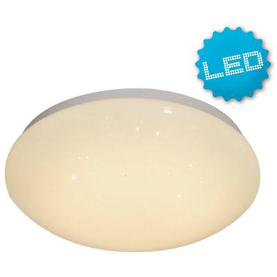 NÄVE LED Deckenleuchte "Como", weiß, 1, Ø 26cm H: 8,5cm, 1 Stk., Leuchten, Kristalleffekt, warmweißes Licht, Durchmesser 26cm, LED Deckenleuchte