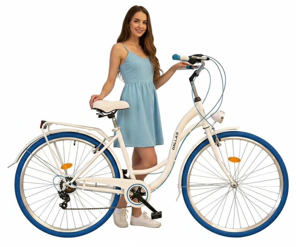 Dallas Bike Fahrrad - Cityrad 28 Zoll - Unisex Damen & Herren - Shimano 7-Gang - Rahmen M 18"