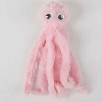 Inspire Curations Ocean Paws Plush Octopus Catnip Toy pink