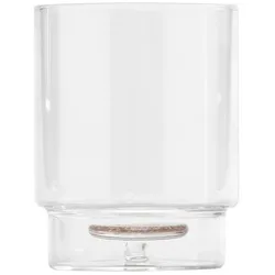 Zafferano Teca Terrazzo 6er-Set Trinkgläser aus Borosilikatglas, abstrakte Deko, stapelbar, doppelwandig, handgefertigt, Rot & Blau, Design-Gläser-Set