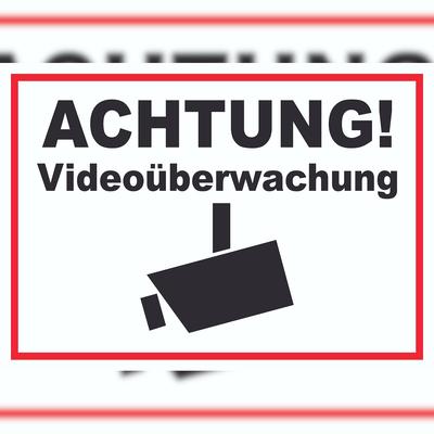 HB-Druck Achtung Videoüberwachung Schild A2