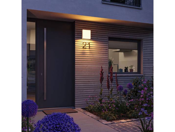 Applique d'extérieur LED Azalena ZigBee, 2200 K, blanche - Paulmann - Aluminium - Angulaire