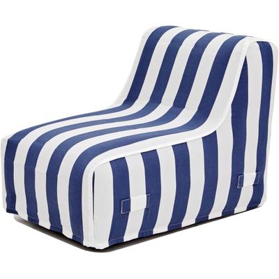 Loungesessel JAHNKE "AIR LOUNGE", weiß (navy blau, weiß gestreift), B:60cm H:70cm T:90cm, Sessel, aufblasbar, Indoor & Outdoor, 60 cm Sitztiefe